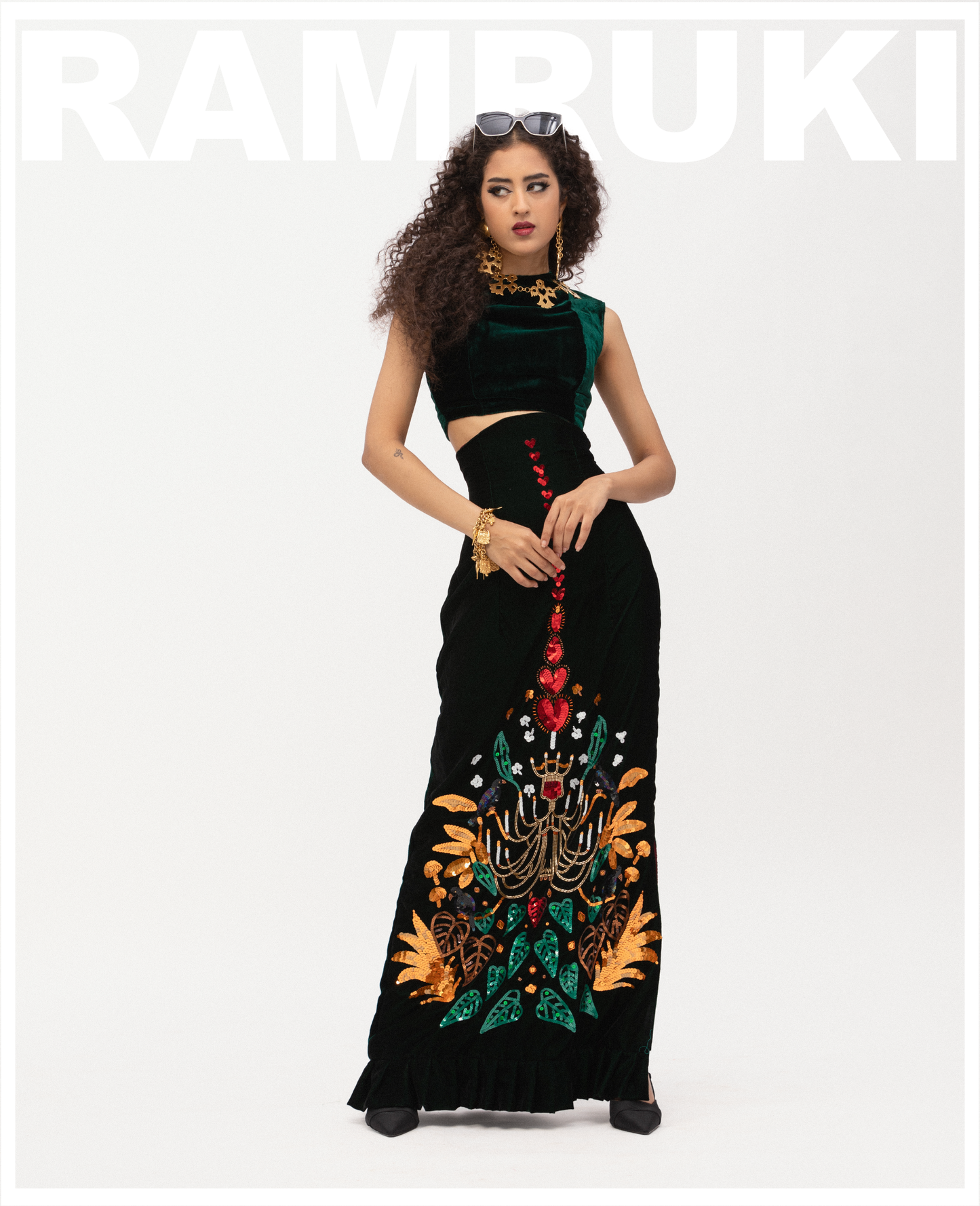 Chandelier and Crow Top & Skirt Set