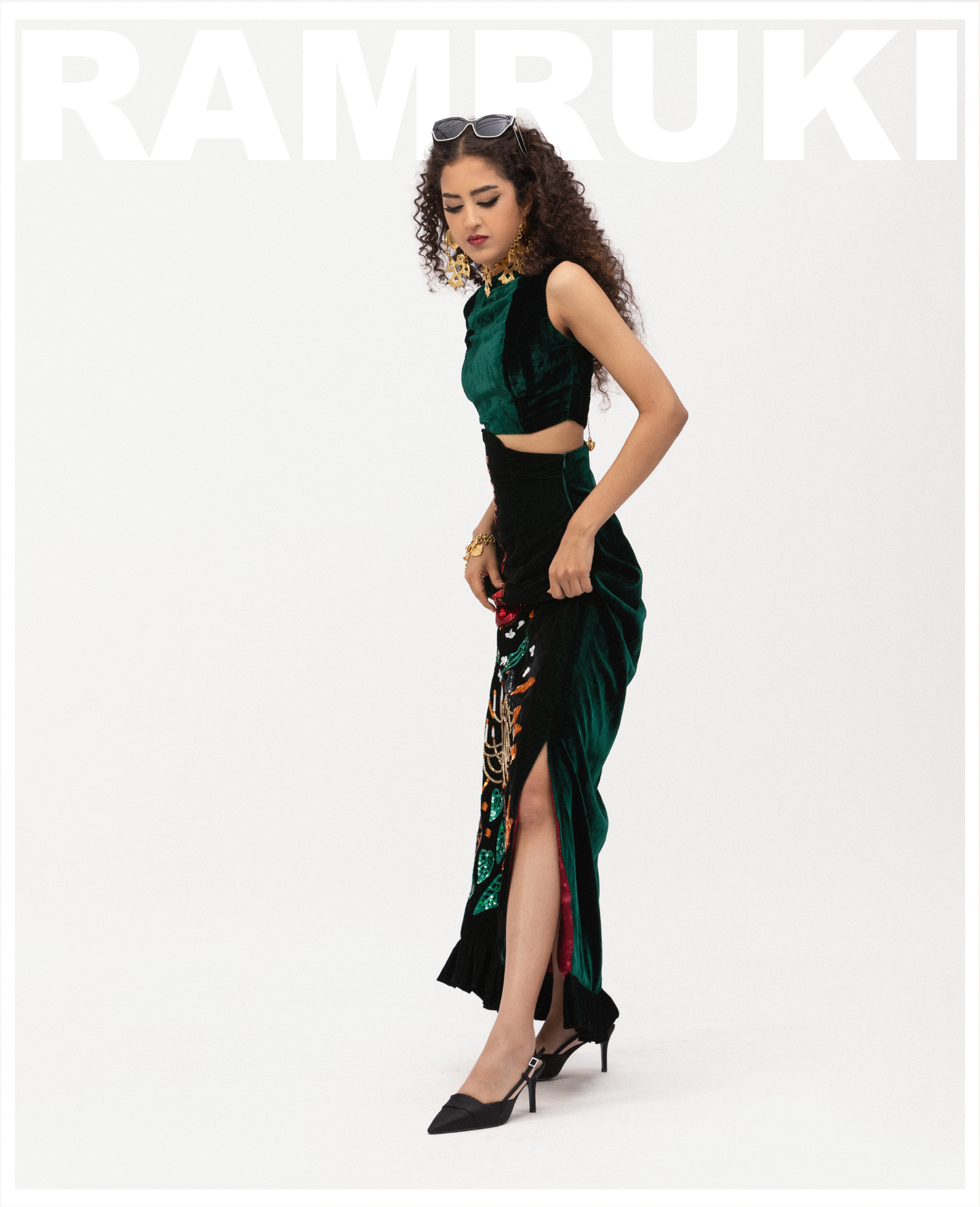 Chandelier and Crow Top & Skirt Set