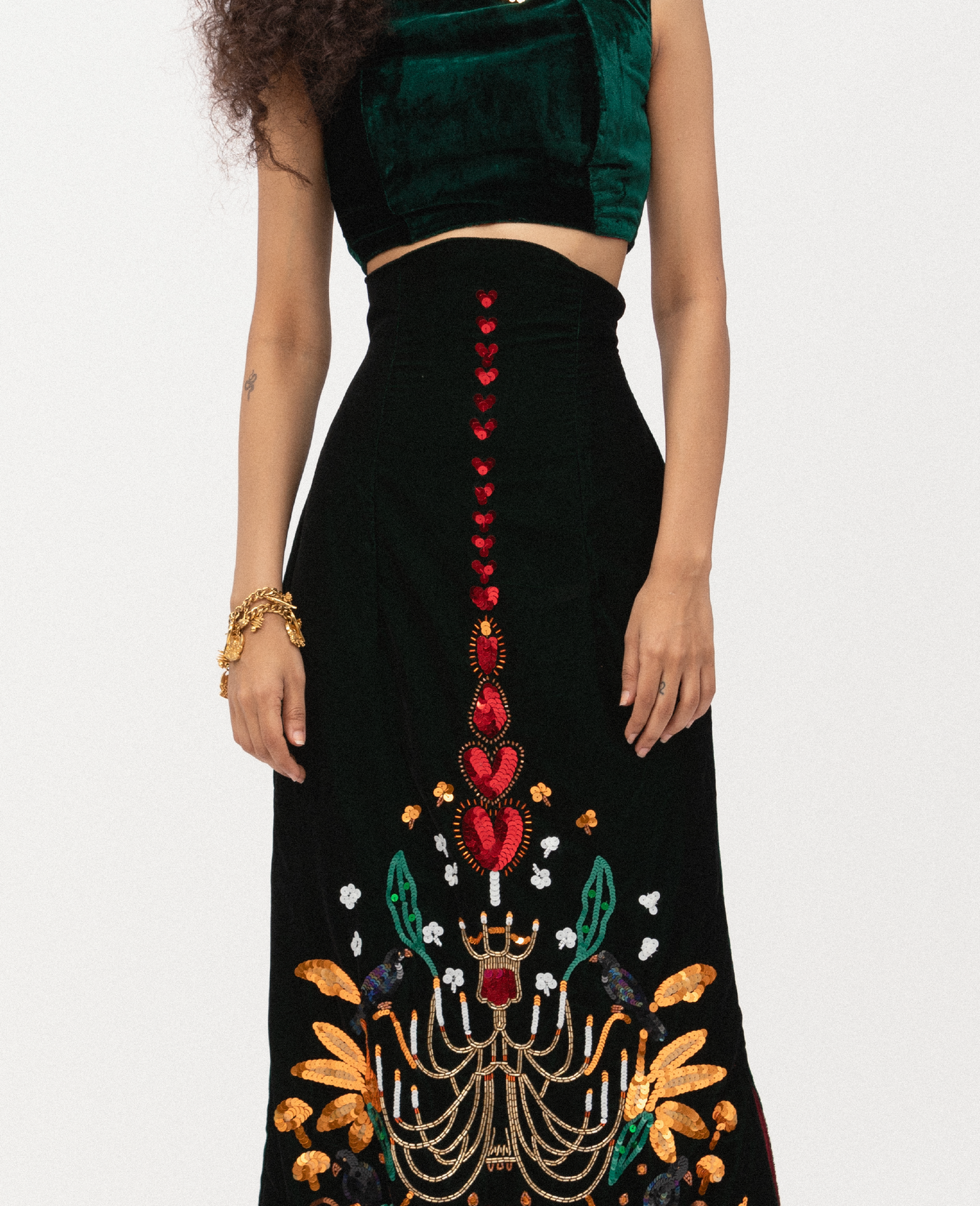 Chandelier and Crow Top & Skirt Set