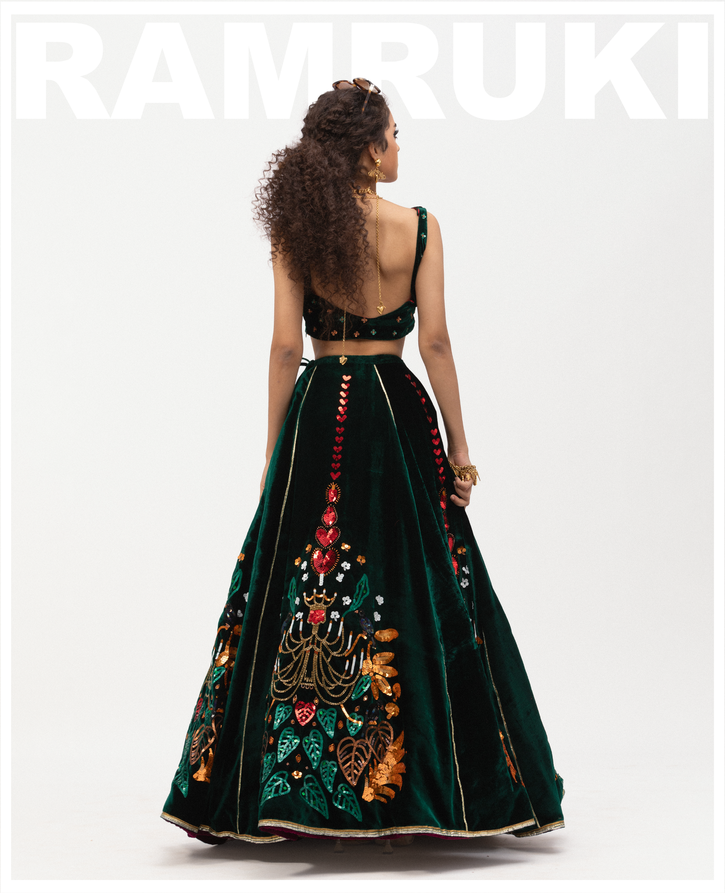 Chandelier and Crow Lehenga
