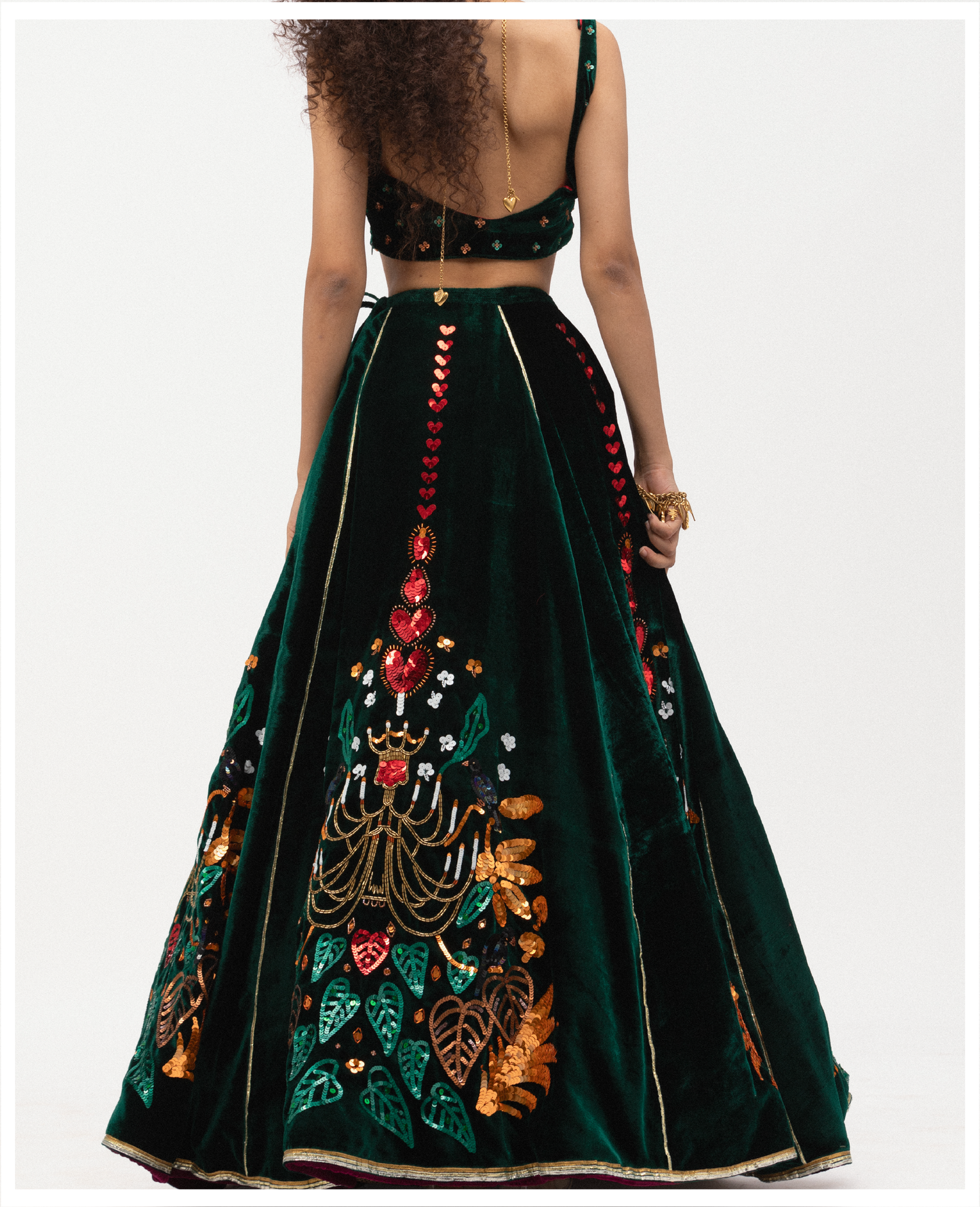 Chandelier and Crow Lehenga