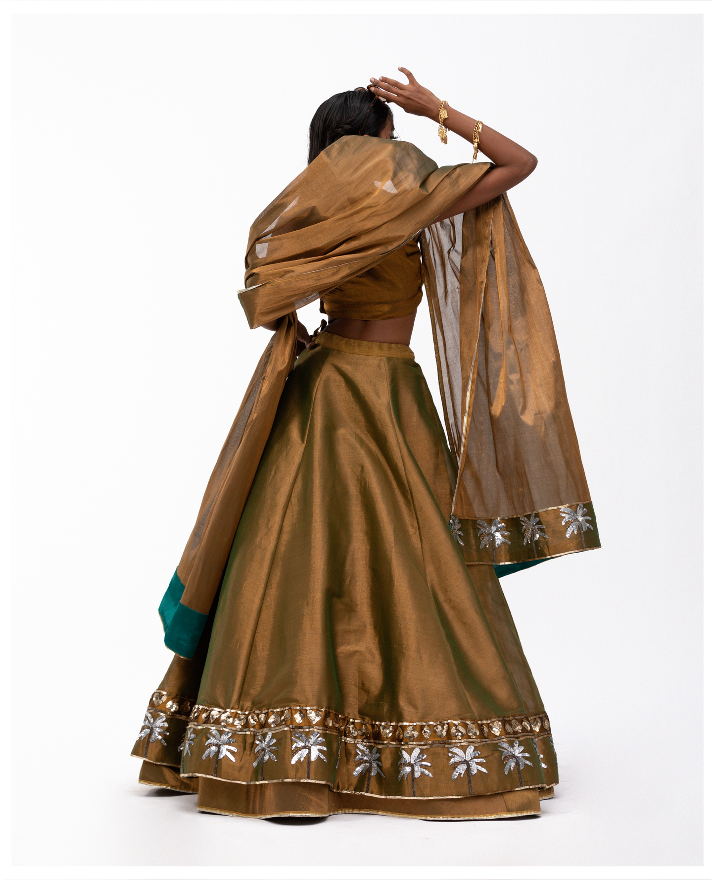 Golden Lehenga with Radha Blouse