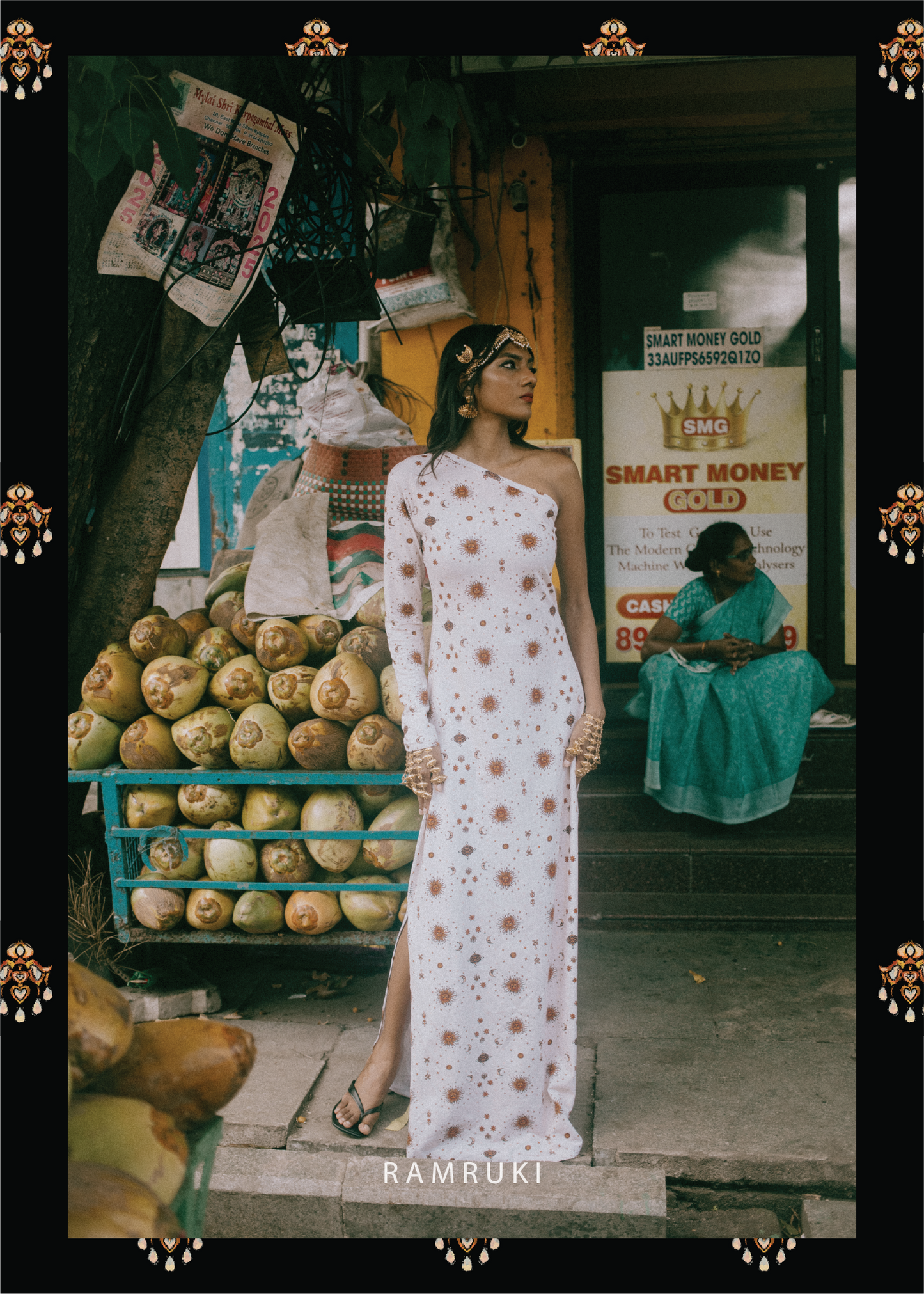 Suriyan Chandiran Mookuthi One Side Shoulder Long Dress