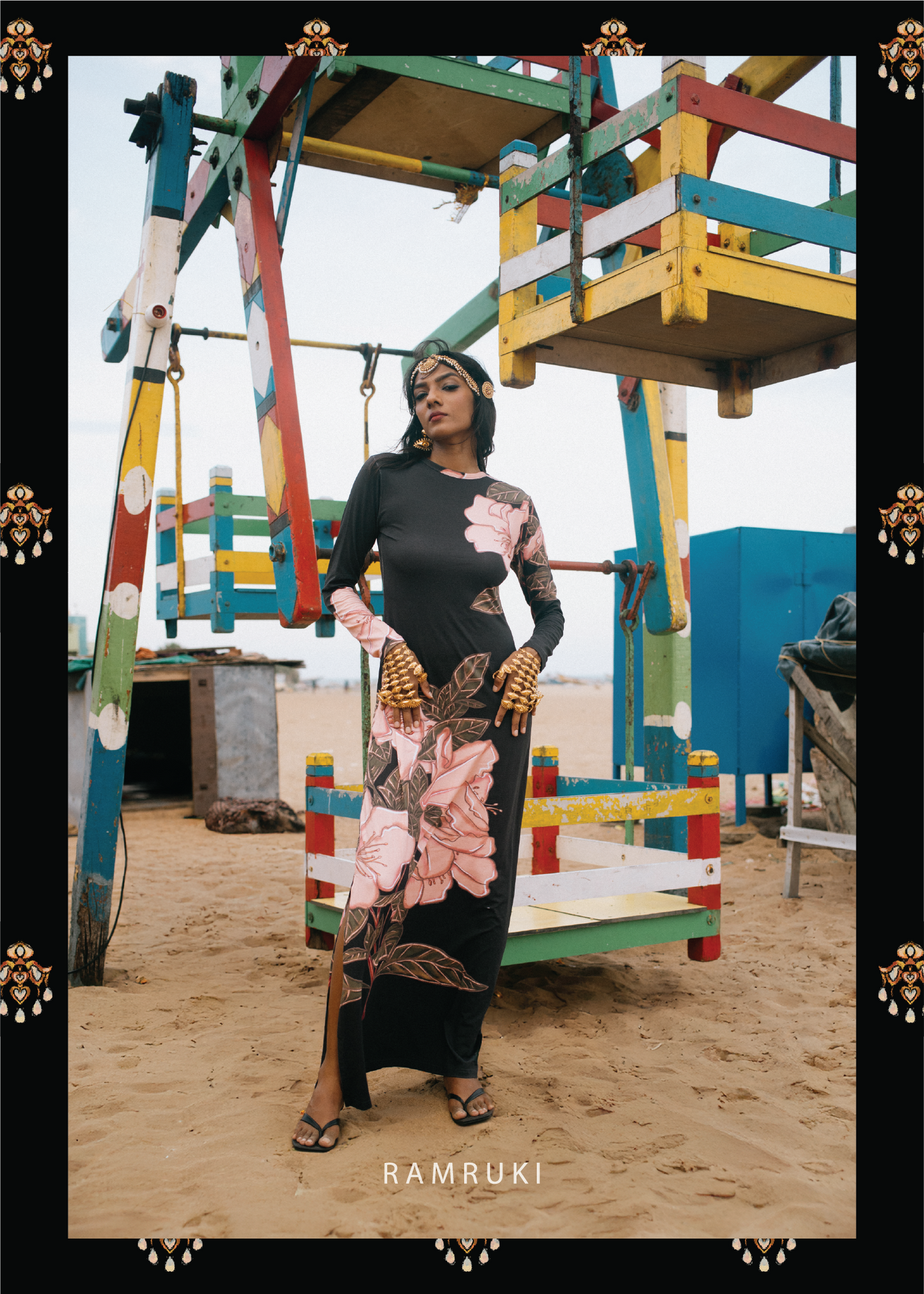 Karmegam Mookuthi Flower Dress