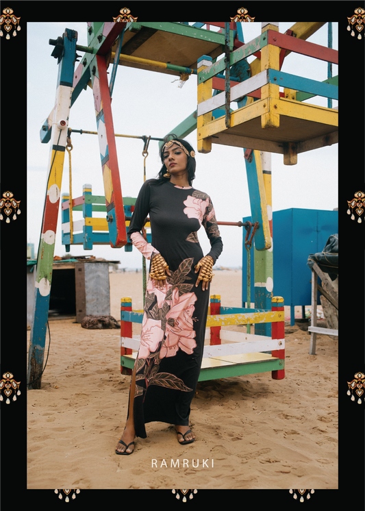Karmegam Mookuthi Flower Dress