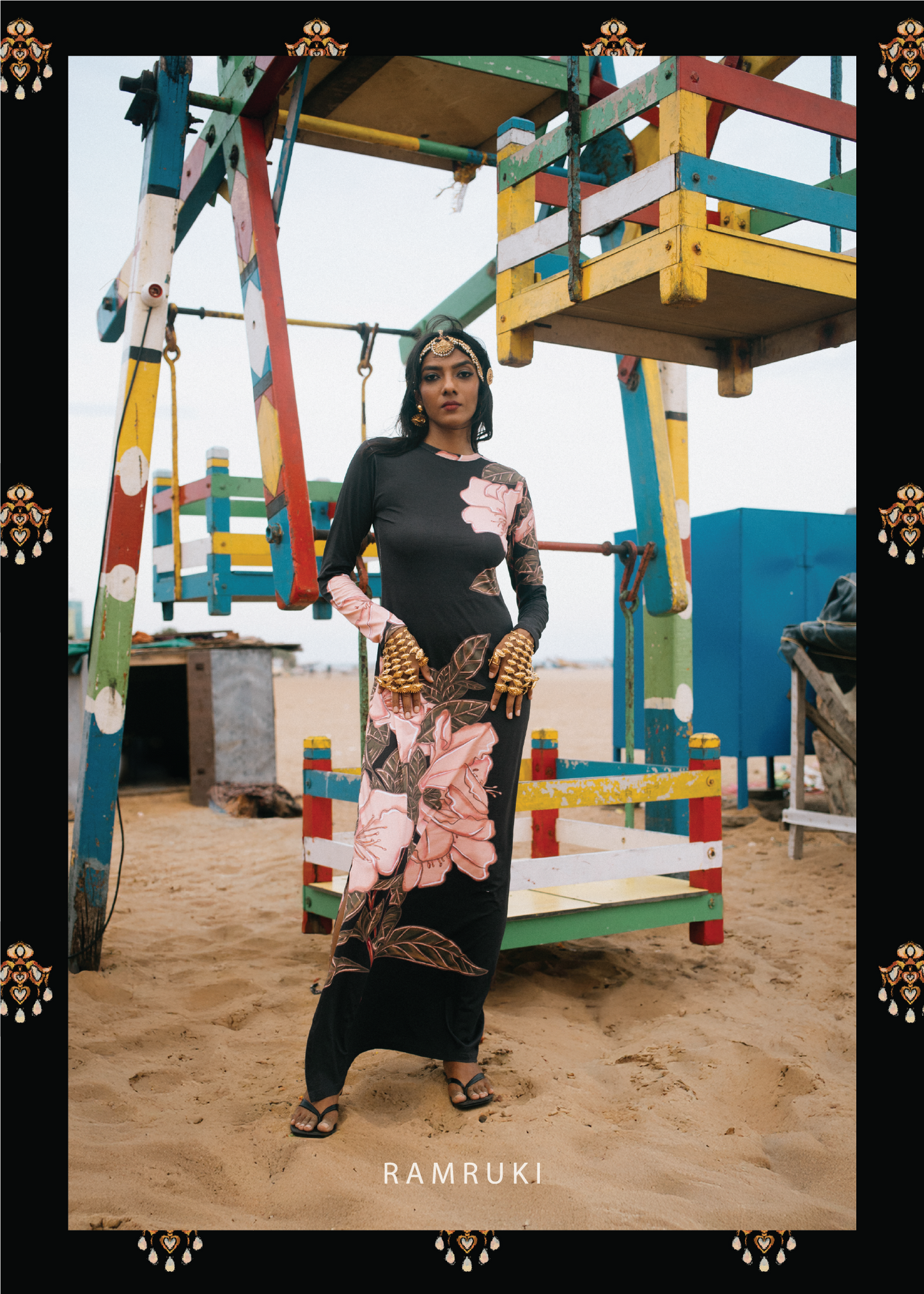 Karmegam Mookuthi Flower Dress