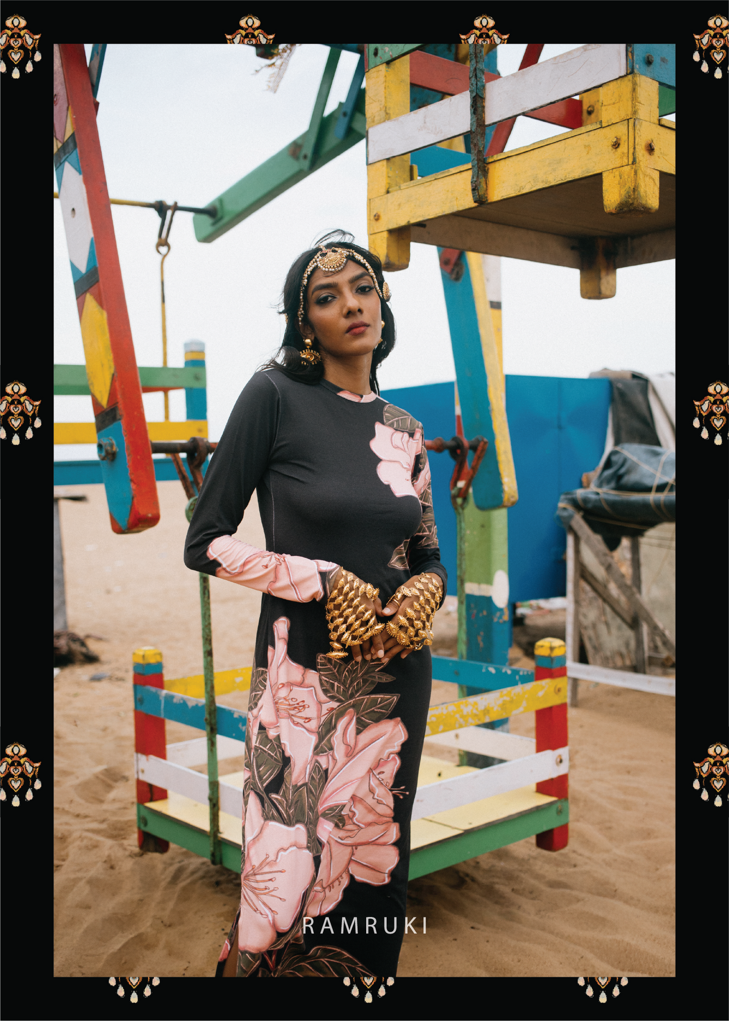 Karmegam Mookuthi Flower Dress