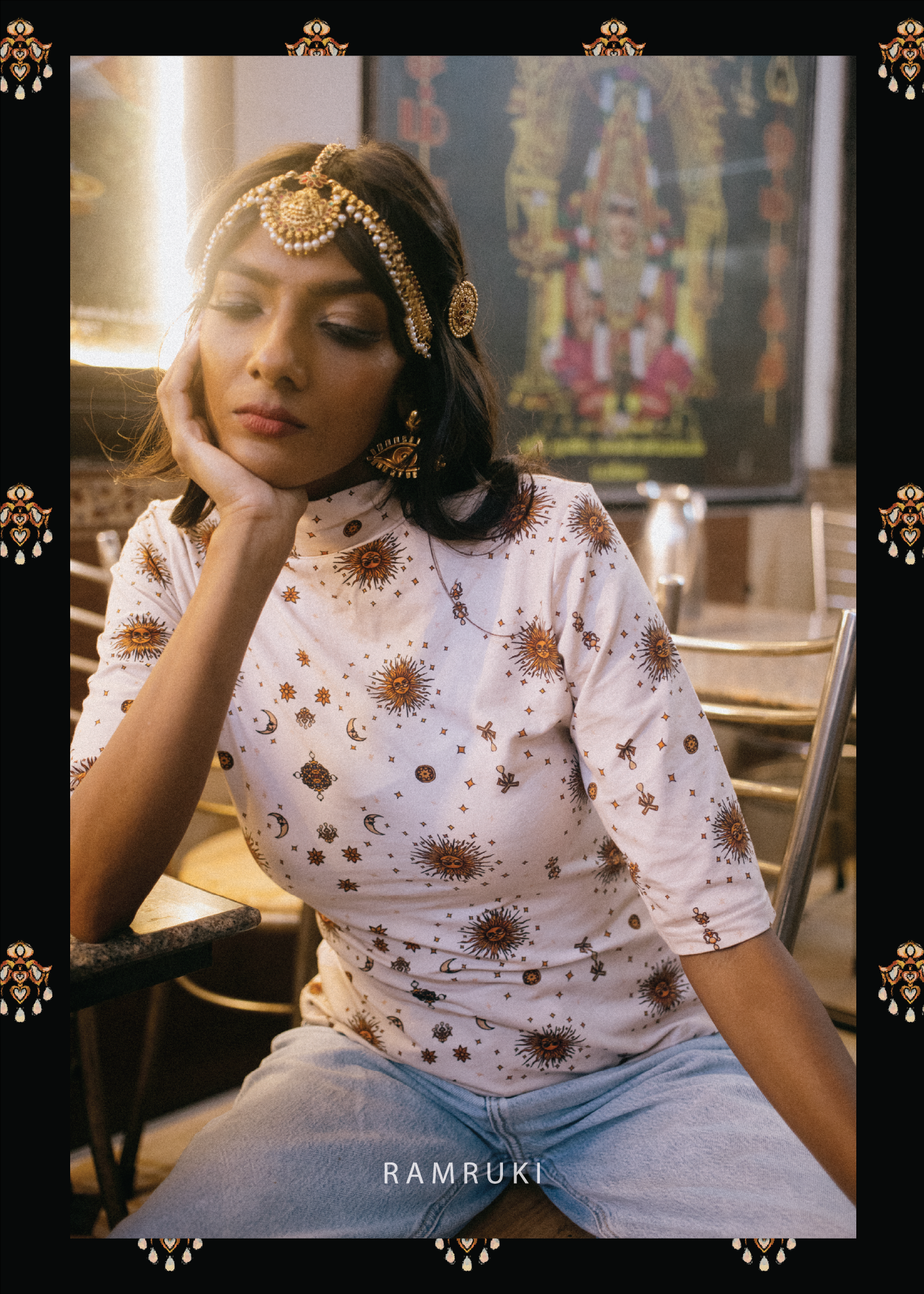 White Mookuthi Top