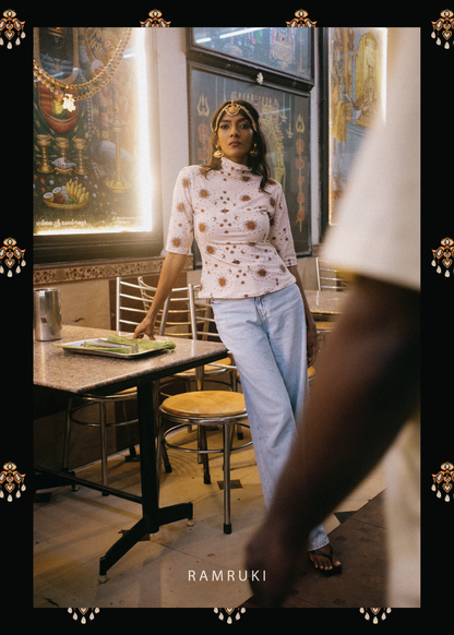 White Mookuthi Top