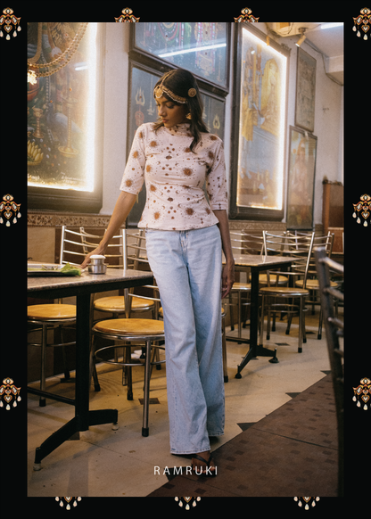 White Mookuthi Top