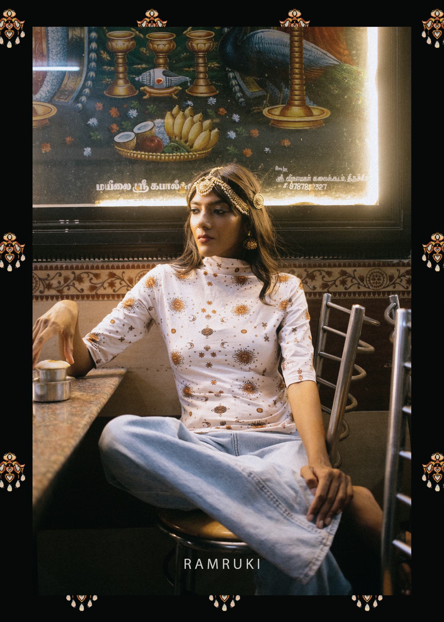 White Mookuthi Top
