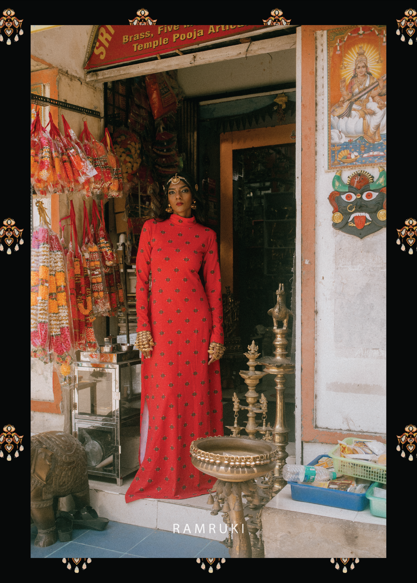 Red Mookuthi Dress