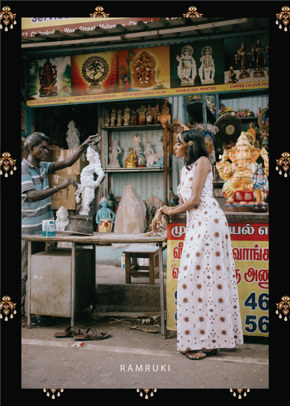 Selai White Mookuthi Dress