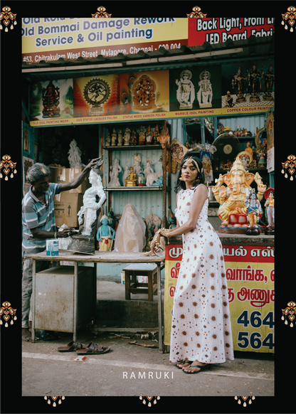 Selai White Mookuthi Dress