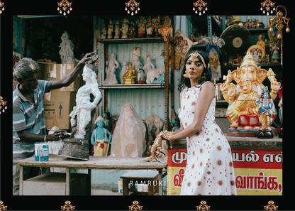 Selai White Mookuthi Dress