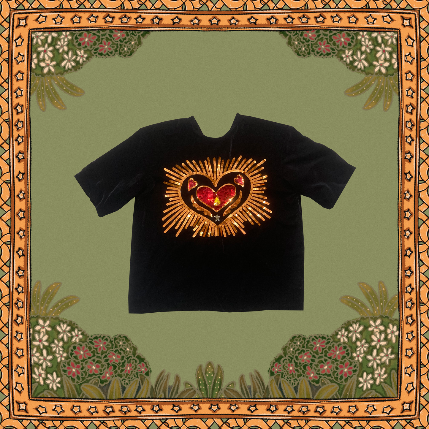 My Flaming Heart Top - Unisex