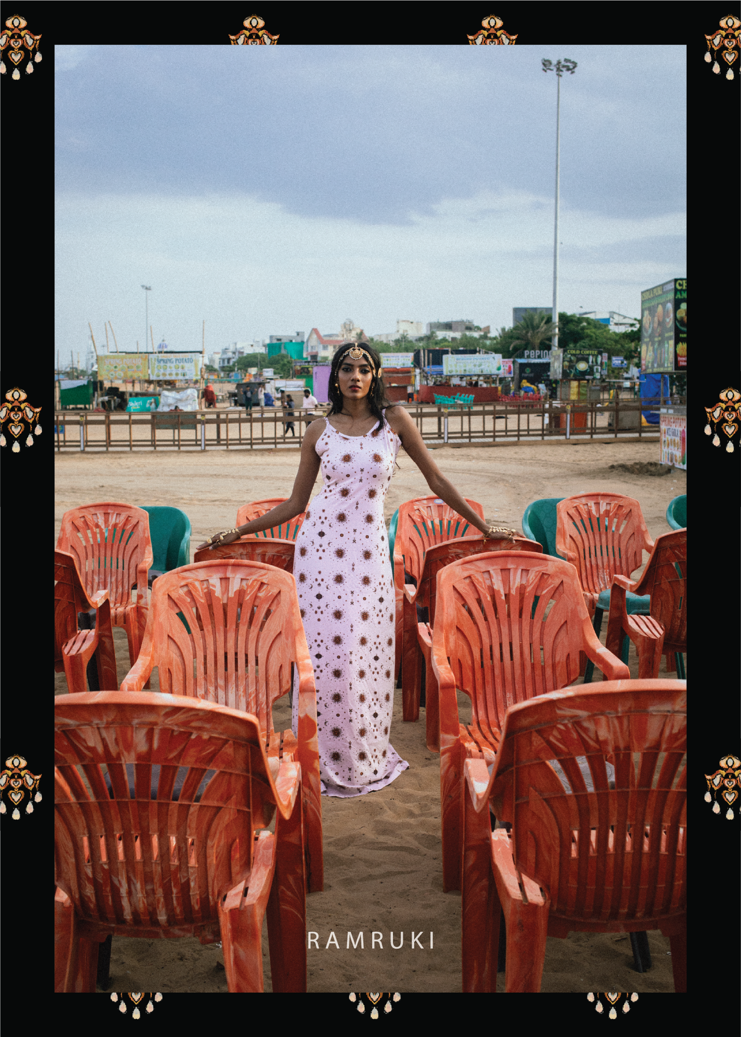 White Sun Moon Mookuthi Dress