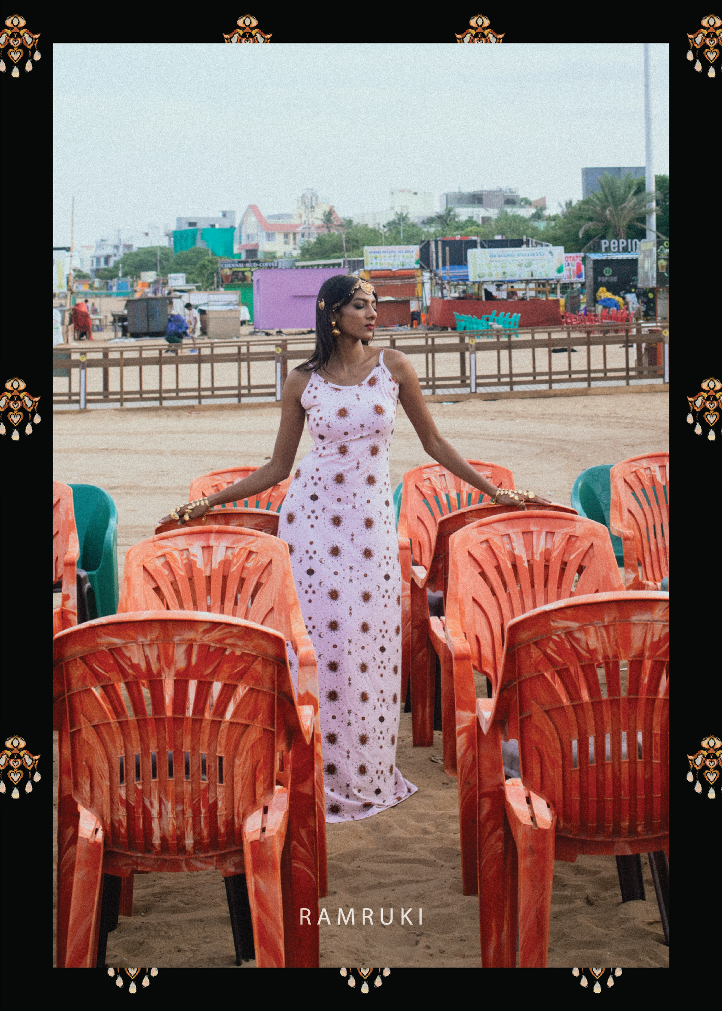 White Sun Moon Mookuthi Dress