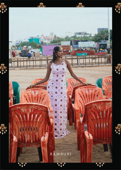 White Sun Moon Mookuthi Dress